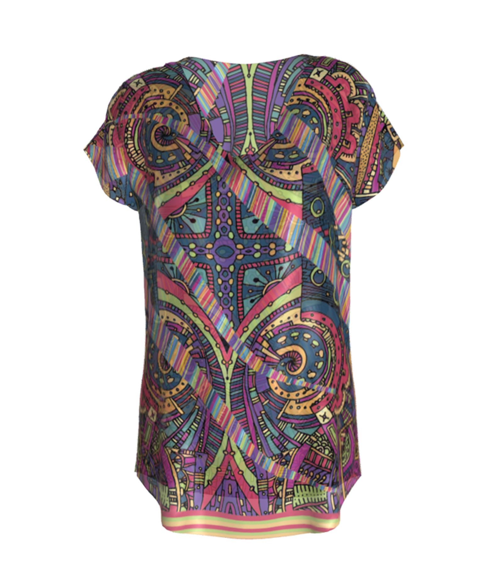 TUNICA KIMONO ESTAMPADA 